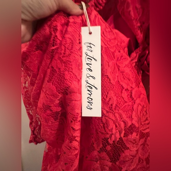 For Love and Lemons Elegant Red Lace Dress Sz XL NWT and never worn - Picture 6 of 8
